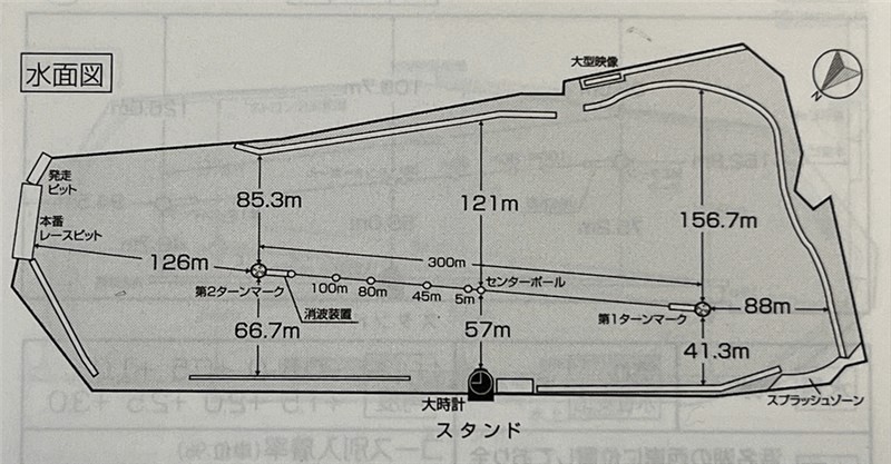 蒲郡競艇場の水面図